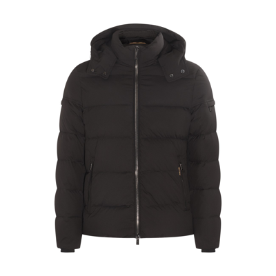 Moorer Black Puffer Brett Down Jacket In Nero