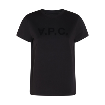 Apc Poppy Cotton T-shirt In Black