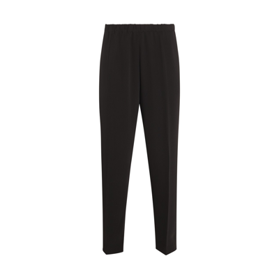 Dries Van Noten Palmira Tapered Crepe Pants In Black