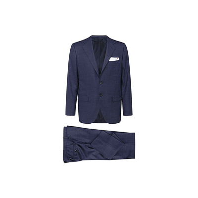 Kiton Blue Virgin Wool Two-piece Suit