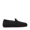 DOLCE & GABBANA BLACK WOVEN LOAFERS