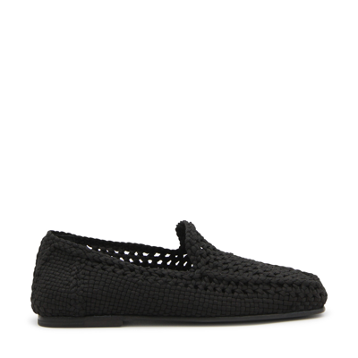 Dolce & Gabbana Cable Loafers In Black
