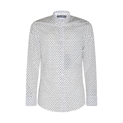 Dolce & Gabbana Dg All-over Cotton Shirt In White