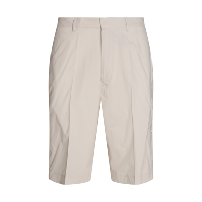 Lardini White Cotton Stretch Shorts