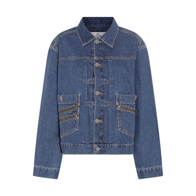 Vivienne Westwood Zip-detailing Denim Jacket In Blue