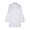 SACAI OFF WHITE COTTON SHIRT DRESS