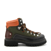 DSQUARED2 GREEN AND ORANGE LEATHER CANADIAN ANKLE BOOTS