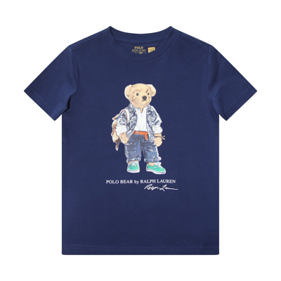 Polo Ralph Lauren Baby Polo Bear Cotton T-shirt In Blue