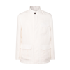 BRIONI WHITE LEATHER CASUAL JACKET