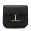 Tom Ford Tara Medium Leather Saddle Crossbody Bag In Black