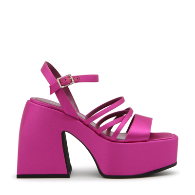 Nodaleto Bulla Chibi 105 Satin Platform Sandals In Pink