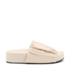 Jil Sander Gathered Texture Open Sandals With Platform Sole In Light Pink