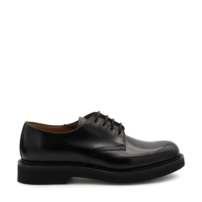 Church's Black Leather Lymm Lace Up Shoes