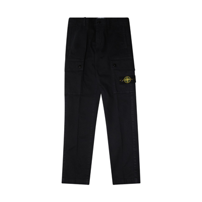 Stone Island Dark Navy Cotton Cargo Trousers