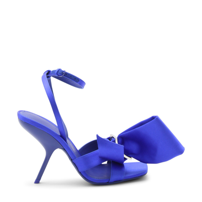 Ferragamo Helena Bow Ankle-strap Sandals In Blue