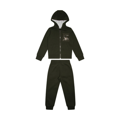 Moncler Kids' Black Cotton Two Pieces Jumpsuit