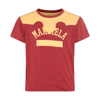 MAISON MARGIELA RED AND YELLOW COTTON DECORTIQUE' T-SHIRT
