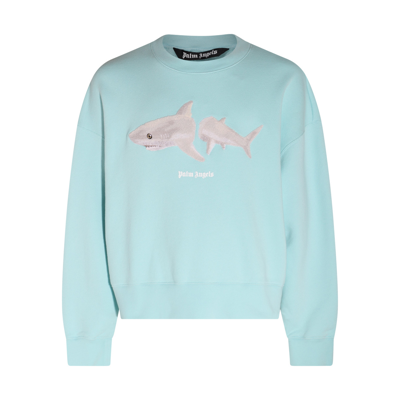 Palm Angels Shark Crewneck Sweatshirt In Multi-colored