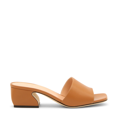 Si Rossi Brown Leather Sandals In Cuoio