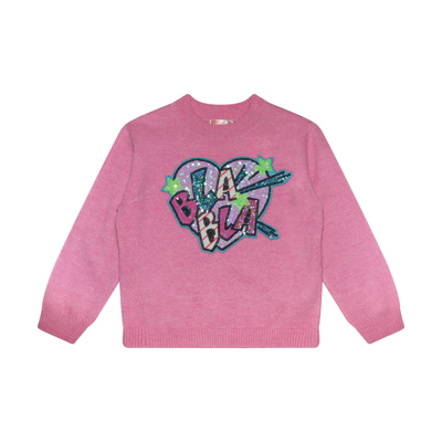 Billieblush Kids' Pink Stretch Sweater In Rosa