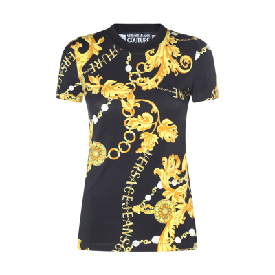 Versace Jeans Couture T-shirt In Black/gold