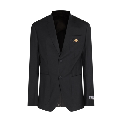 Versace Blazer Jacket In Black