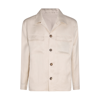 Lardini Long-sleeve Linen Shirt In Cream
