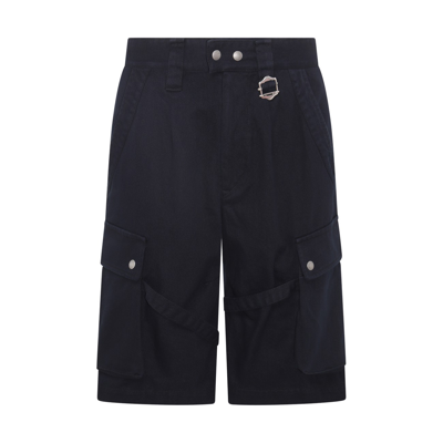 Marant Black Cotton Cargo Shorts