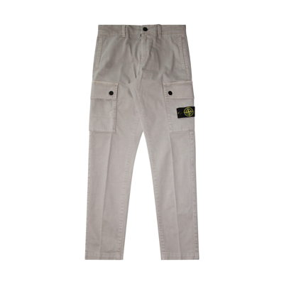 Stone Island Grey Cotton Cargo Trousers