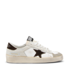 GOLDEN GOOSE BLACK AND WHITE LEATHER DAN trainers