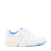 ASICS WHITE AND BLUE LEATHER COURT SNEAKERS