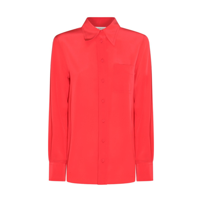 Lanvin Red Silk Shirt In Rojo