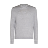 ELEVENTY GREY AND WHITE WOOL JUMPER
