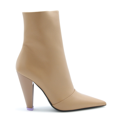 3juin 100mm Leather Ankle Boots In Brown