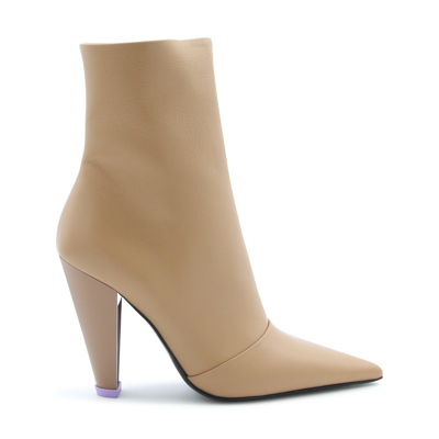 3juin 100mm Leather Ankle Boots In Multicolor