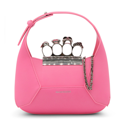 Alexander Mcqueen Pink Leather The Jewelled Handle Bag