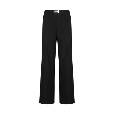 Dolce & Gabbana Black Wool Flared Trousers