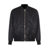 VERSACE BLACK AND MULTICOLOUR PRINTED BOMBER DOWN JACKET
