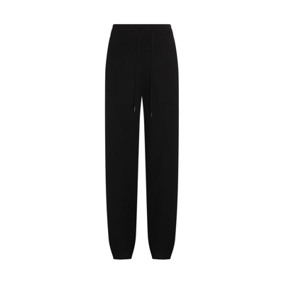 Max Mara Black Virgin Wool And Cashmere Blenf Parole Pants In Nero