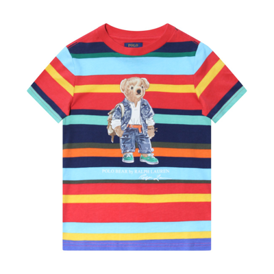 Polo Ralph Lauren Kids' Striped Cotton Jersey T-shirt In Multi