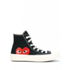 COMME DES GARCONS PLAY CONVERSE BLACK COTTON ALL STAR SNEAKERS