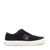 TOM FORD BLACK LEATHER SNAKERS
