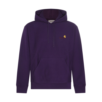 Carhartt Dark Purple Cotton Blend Sweatshirt In Cassis