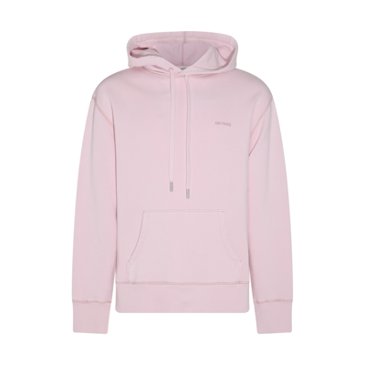 Ami Alexandre Mattiussi Ami Paris Fade Out Logo-embroidered Hooded Cotton Sweatshirt In Pink