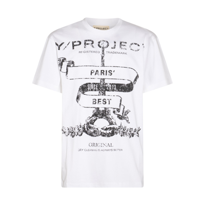 Y/PROJECT WHITE COTTON PARIS BEST PATCH T-SHIRT