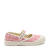 Gucci Kids' Double G Ballet Flat In Pink Multi/panna