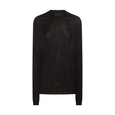 RICK OWENS BLACK WOOL JUMPER