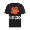 KENZO BLACK MULTICOLOUR COTTON BOKE FLOWER T-SHIRT