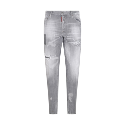 Dsquared2 Grey Denim Slim Jeans In Grey