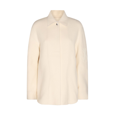 JIL SANDER CREAM WOOL SHIRT